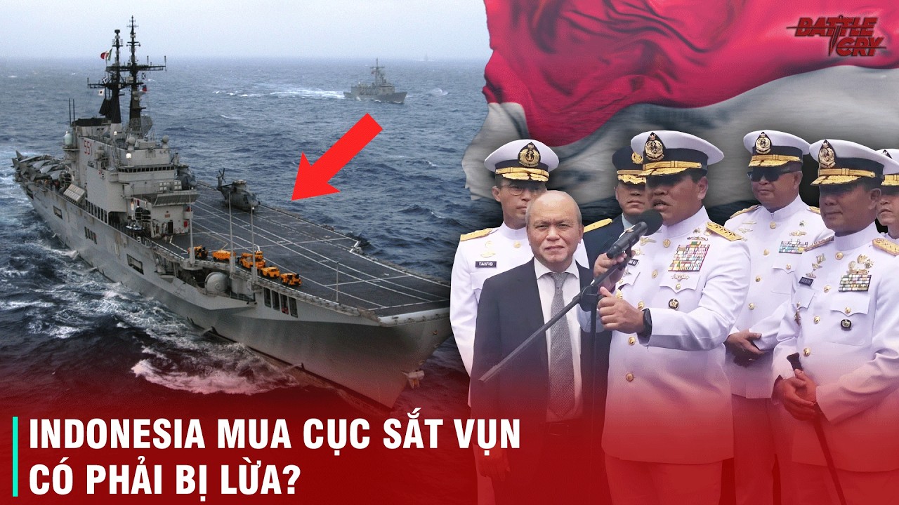 PHA TẤU HÀI CỦA HẢI QUÂN INDONESIA - MUA CỤC SẮT VỤN TÀU SÂN BAY 45 TUỔI, CHƯA THẤY GƯƠNG THÁI LAN À