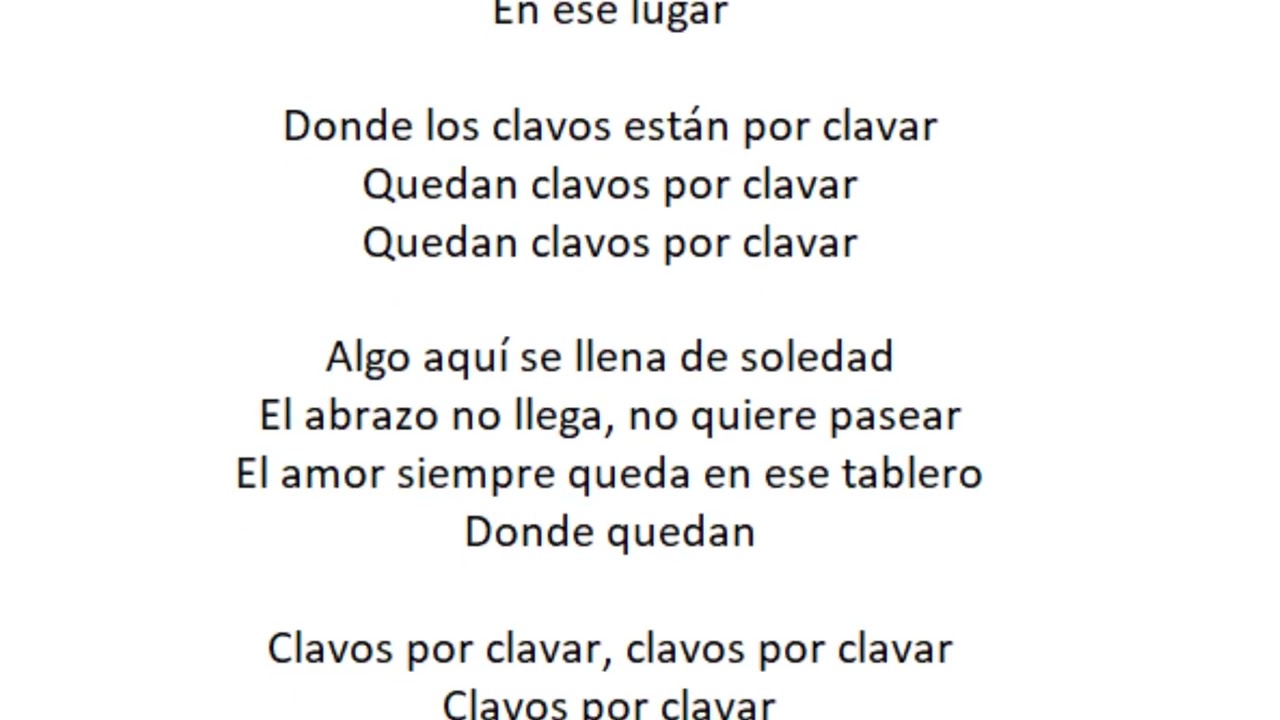 Clavos por clavar