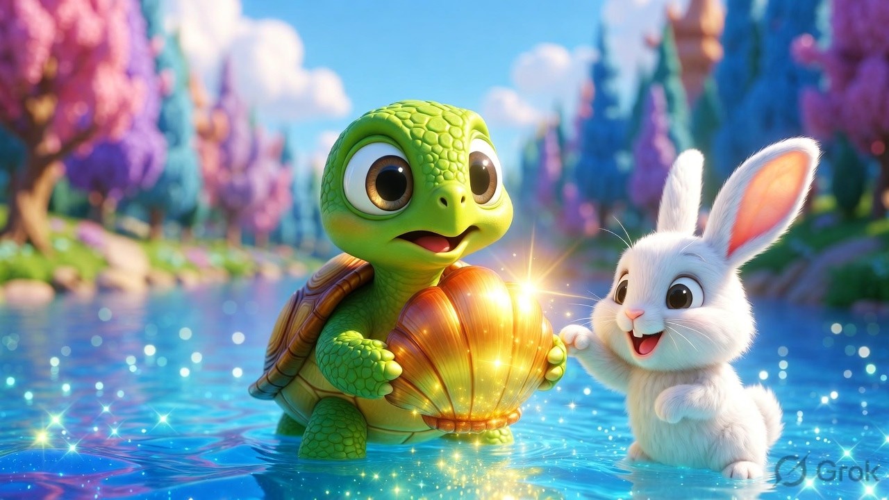 The Slow Turtle and the Shiny Shell | Beautiful Story  @TinyWisdomStories