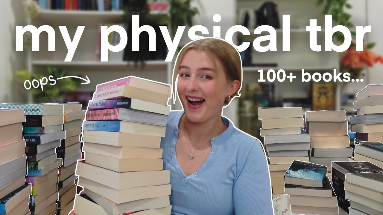 my entire physical tbr... 100+ books 😵‍💫📚 TBR TAKEDOWN