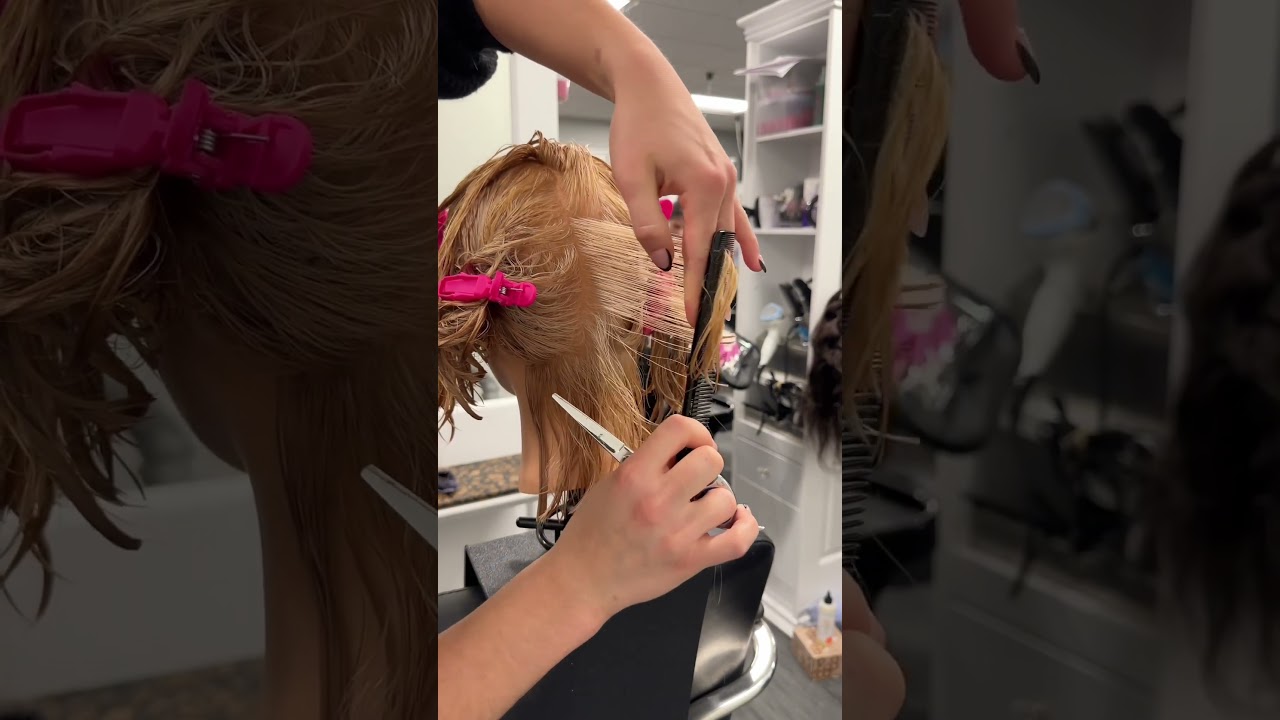 90 degree haircut 101 #uniformhaircut #beautyschool #haircut #stateboardcut #haircutting #hairstyle