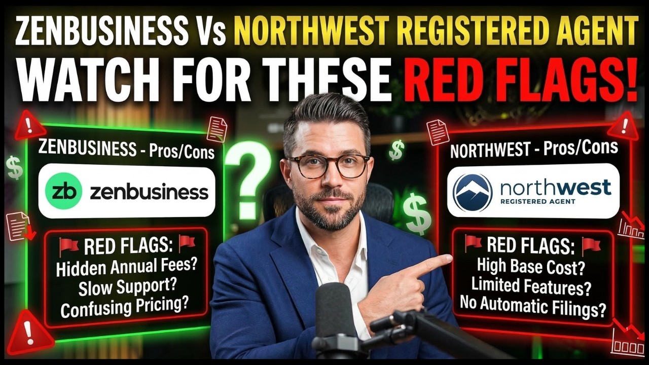 ZenBusiness Vs Northwest Registered Agent - Watch For These Red Flags!🚩 (LLC Service Comparison)