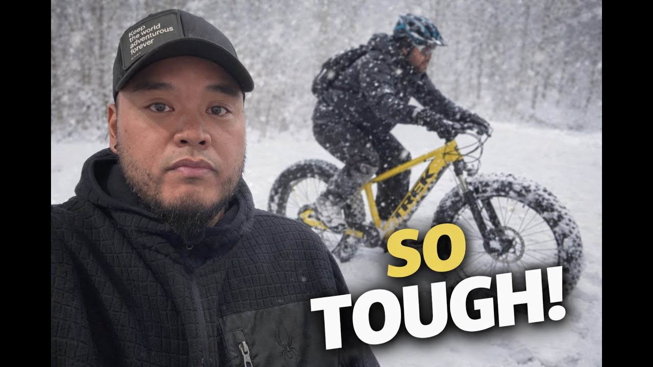 Beginner MTBer Gets Humbled by 6 Inches of Snow | Fat Biking Kittatinny w/ Jef VR