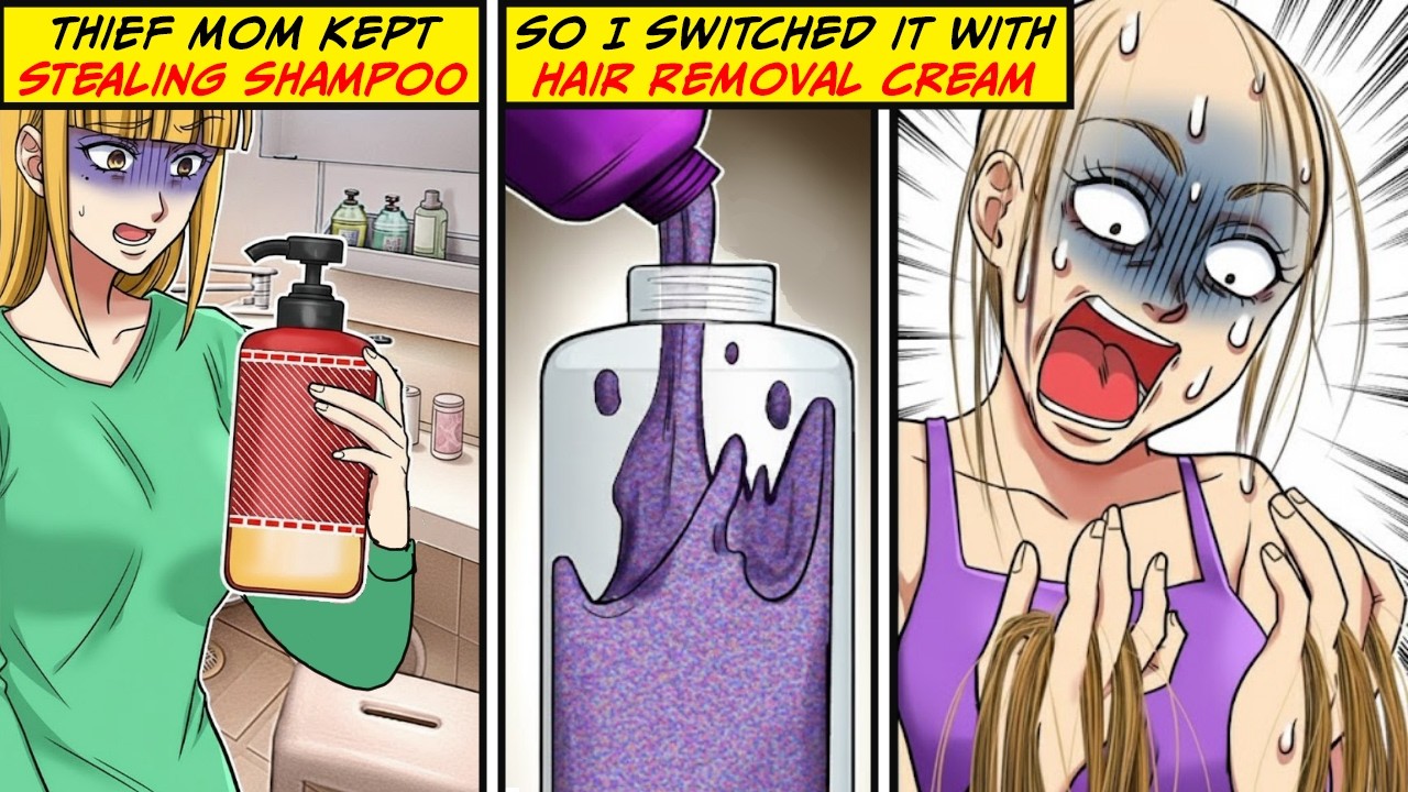 A thieving mother kept stealing shampoo from my house, and I noticed it disappearing again and again