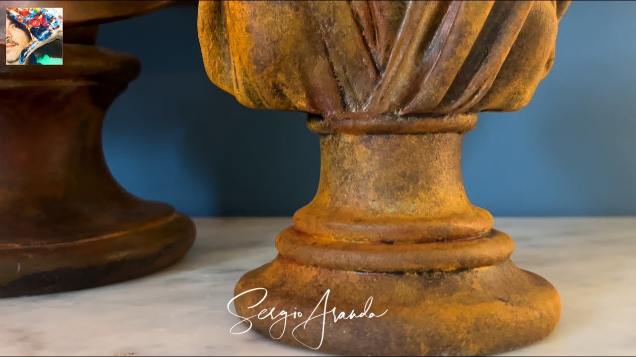 How to make your own amazing RUST EFFECT PAINT, with 5 Acrylics colors only - DIY