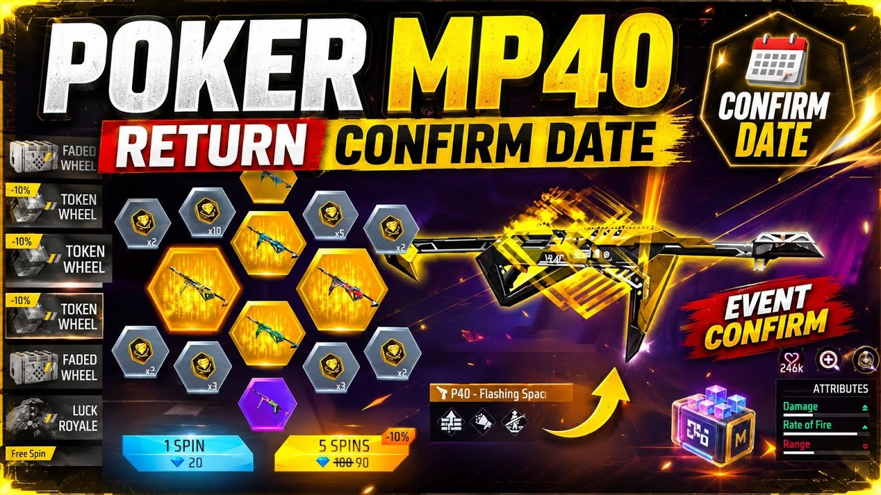 POKER MP40 RETURN CONFIRMED? 😱 Finally Poker MP40 Is Back! | FF New Event