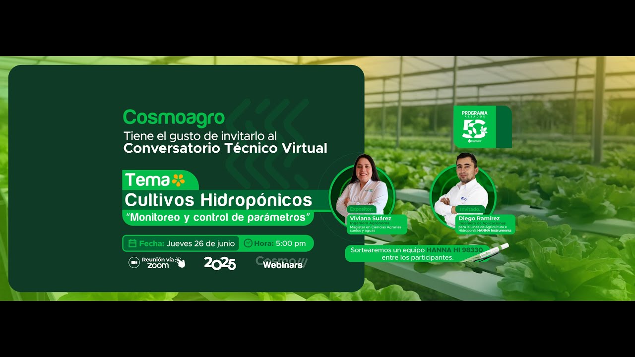 WEBINAR CULTIVOS HIDROPÓNICOS | Cosmoagro