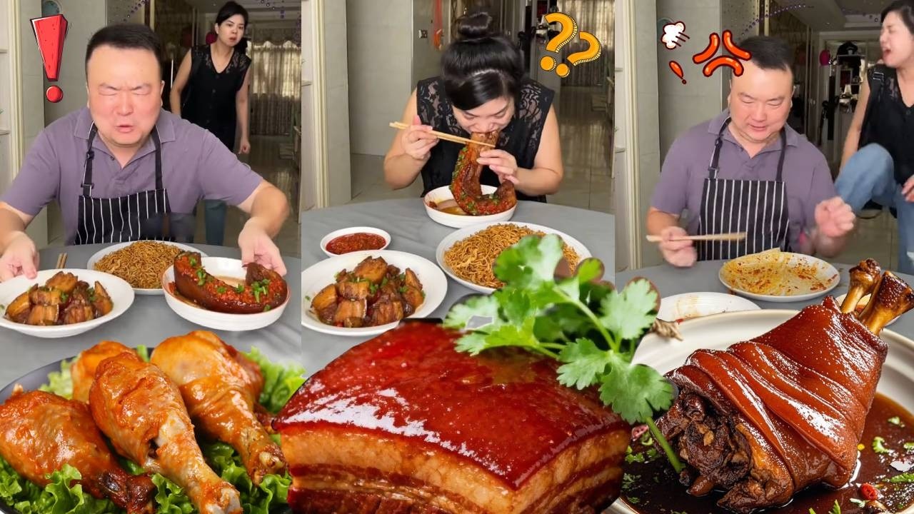小气老公又想偷吃红烧肉，看我怎么收拾他，让他饿肚子【勇哥勇嫂来了】