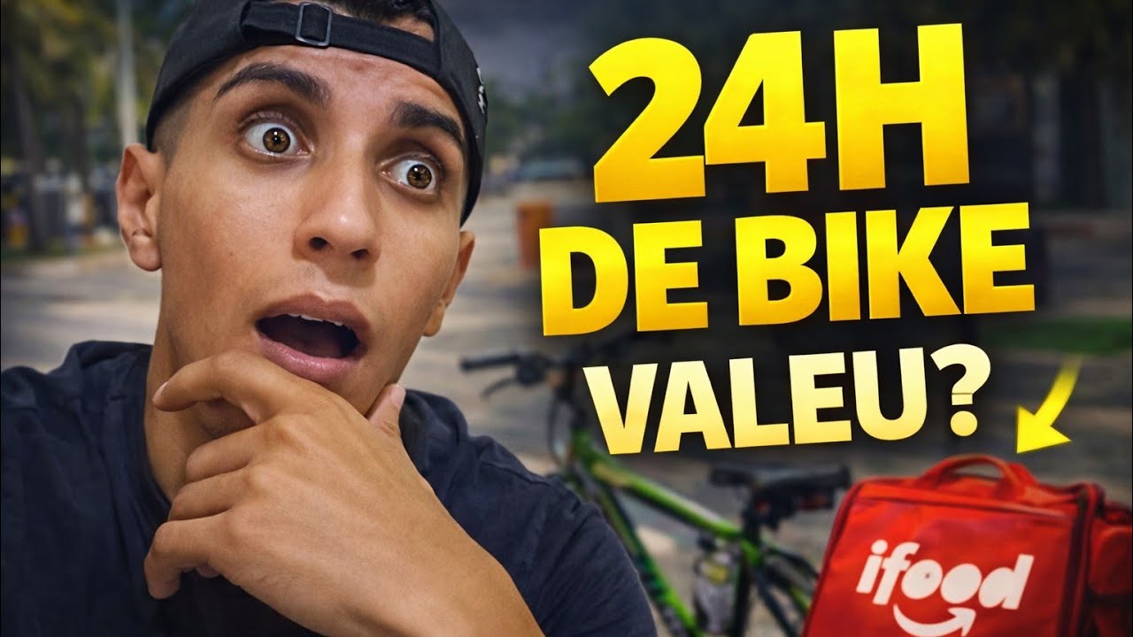 24 HORAS TRABALHANDO DE BIKE | Quanto Fiz no Dia 6 do Desafio R$1.500?
