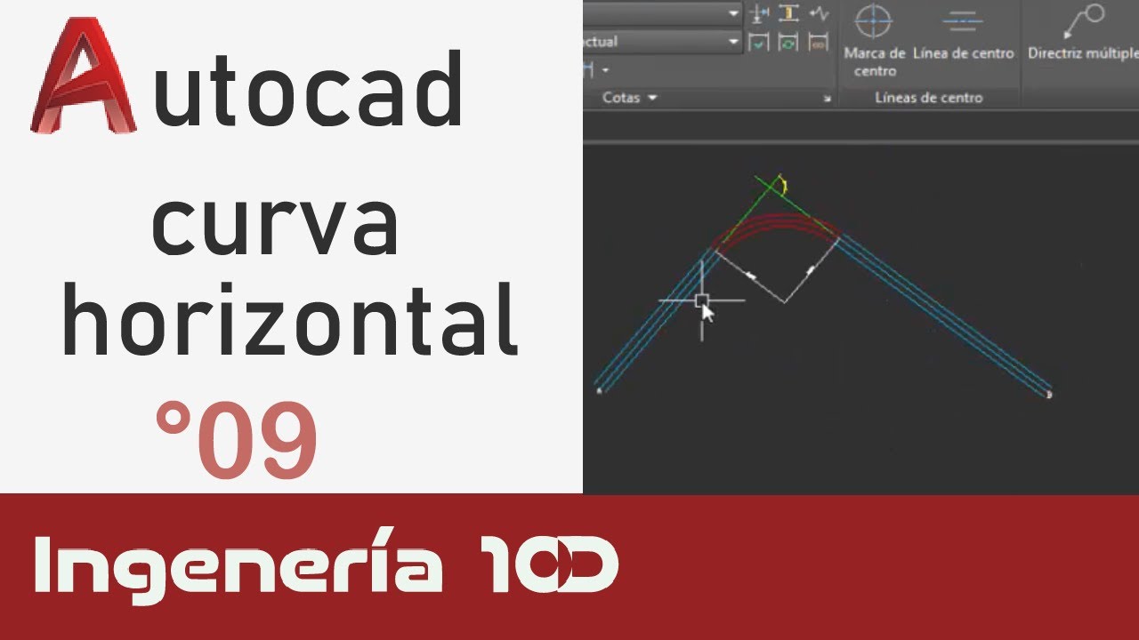 Curso AutoCAD 2019 vídeo °09 curva horizontal