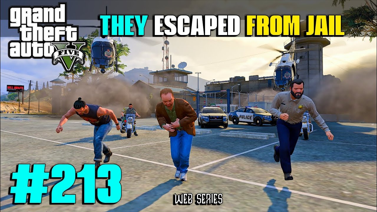 GTA 5 webseries | THEY ESCAPED FROM JAIL | GTA 5 Web Series Malayalam | RGR45 | AR7YT