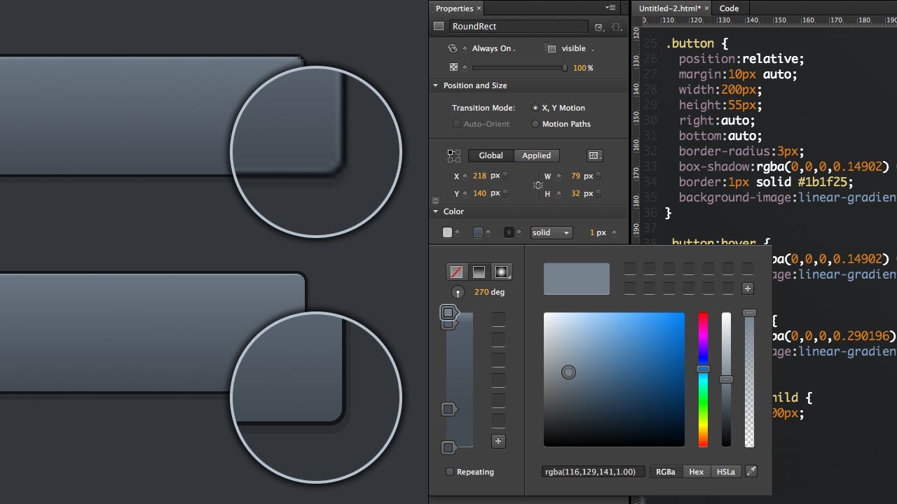 CSS Design using Edge Animate