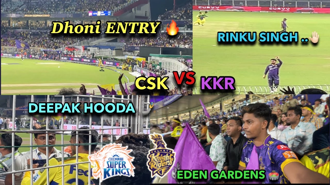Chennai Super Kings vs Kolkata Knight Riders IPL 2025 Dhoni Entry🔥 at Eden gardens Stadium #ipl2025