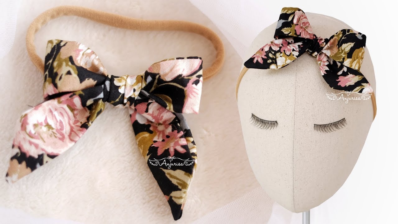 Cotton Hair Bow Headbands for Babies – DIY Bow Tie Headband