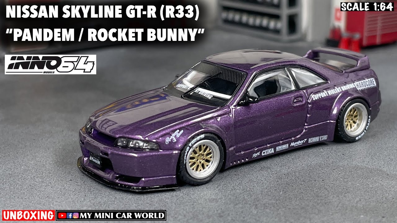 『MY MINI CAR WORLD』UNBOXING INNO64 1/64 NISSAN SKYLINE GT-R (R33) “PANDEM / ROCKET BUNNY”