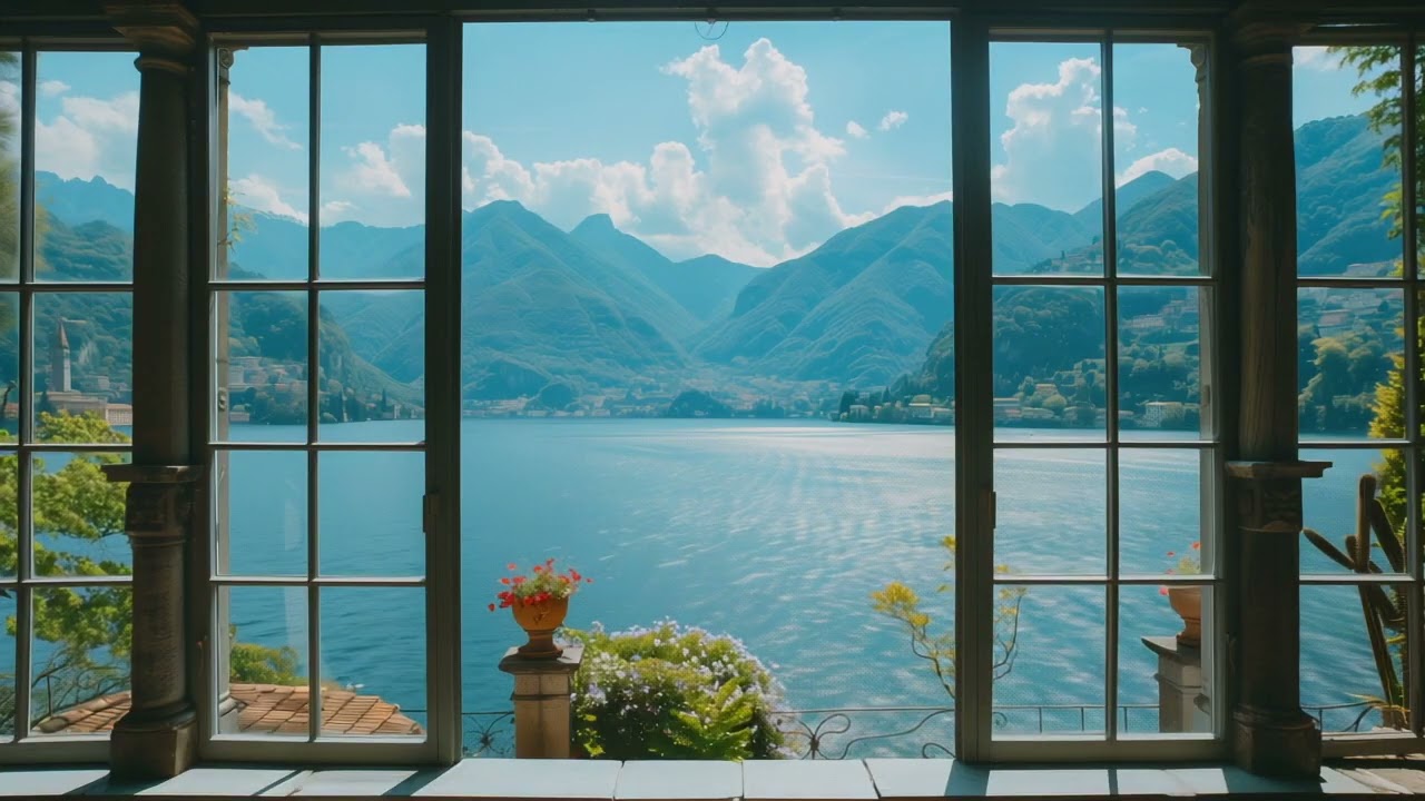 Lake Como through the window | quiet afternoon