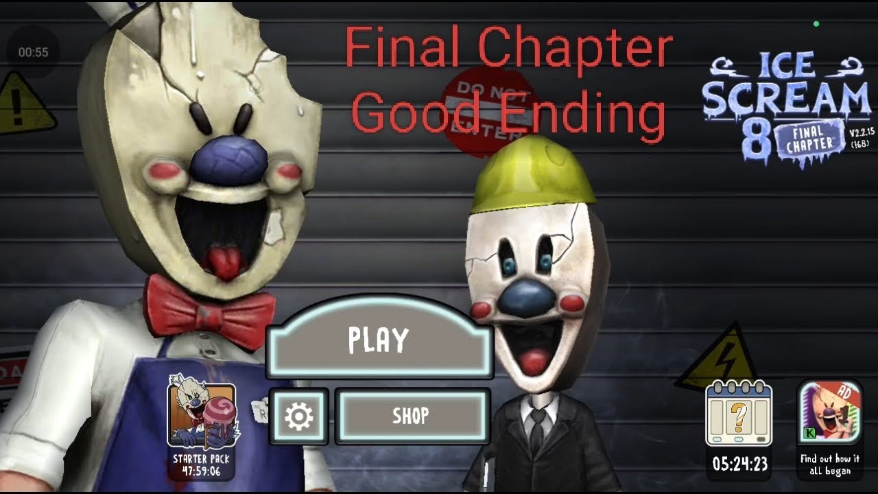 Ice scream 8 game play video Horror puzzle game Final Chapter Good Ending