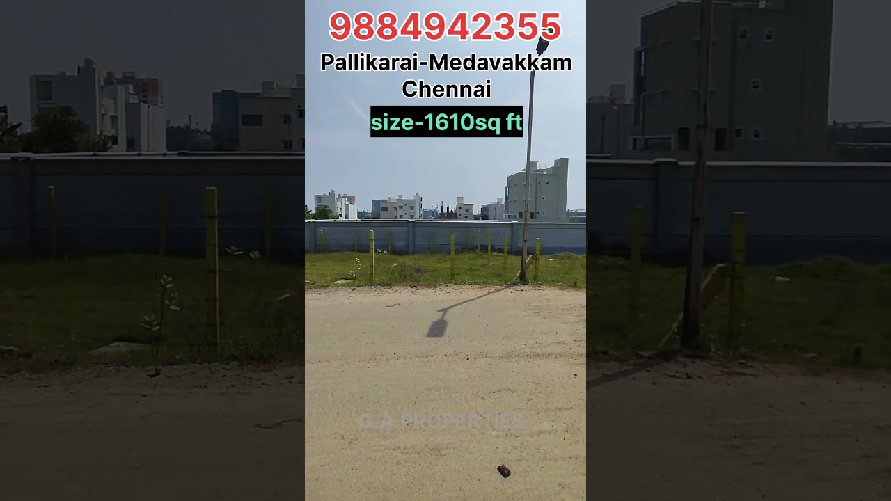 Commercial plot for sale @pallikarai-Medavakkam, Chennai.
