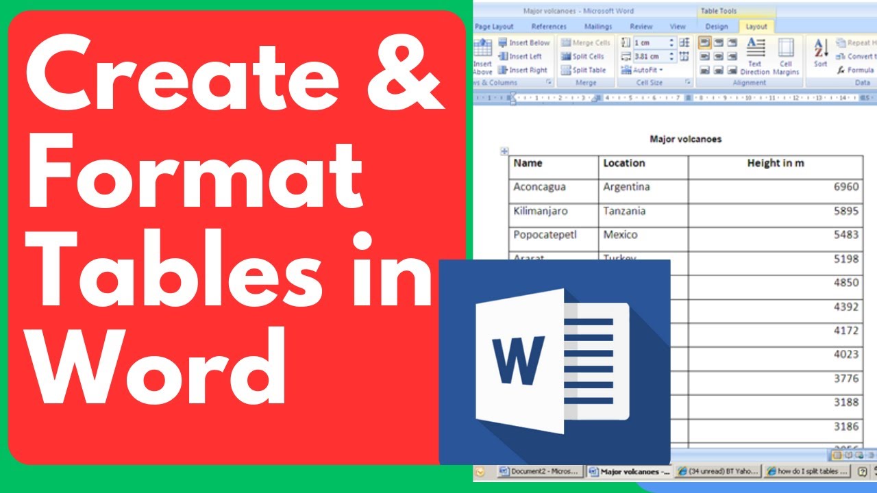 How to Create and Customize Tables in Microsoft Word | Step-by-Step Guide