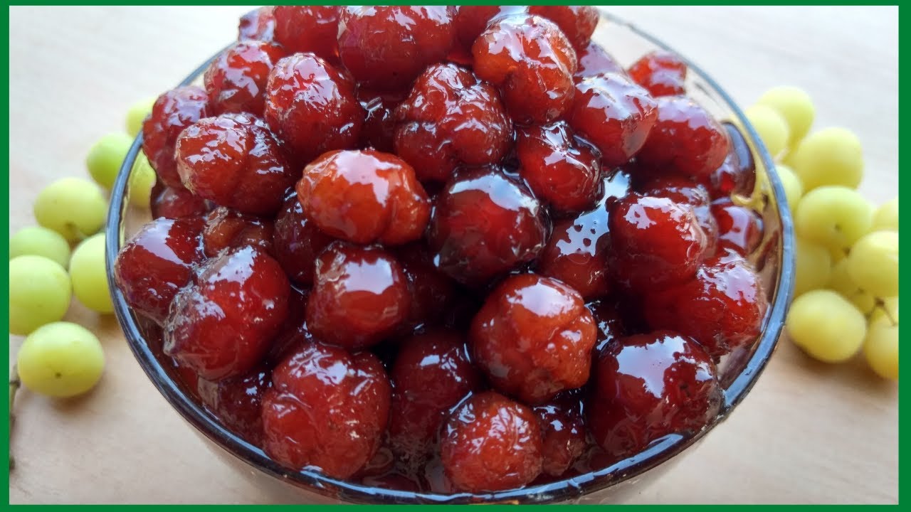 GOOSEBERRY MURABBA RECIPE : Indian gooseberry (amla) candy recipe sweet to preserve months