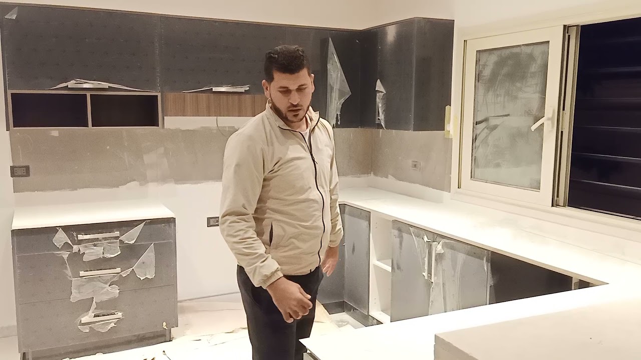 تركيب البورسلين بديل الرخام فى المطابخ