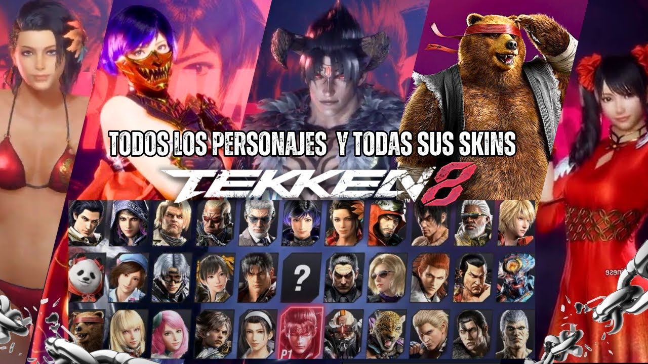 Tekken 8 todos los personajes Oficiales y sus skins