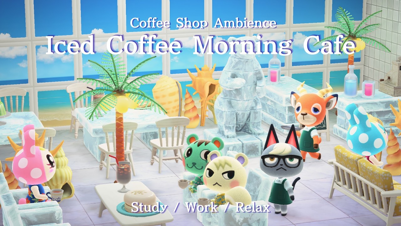 Iced Coffee Morning Cafe 🧊 Relaxing Jazz for Study & Work | Summer Coffee Shop Ambience (3 Hours)