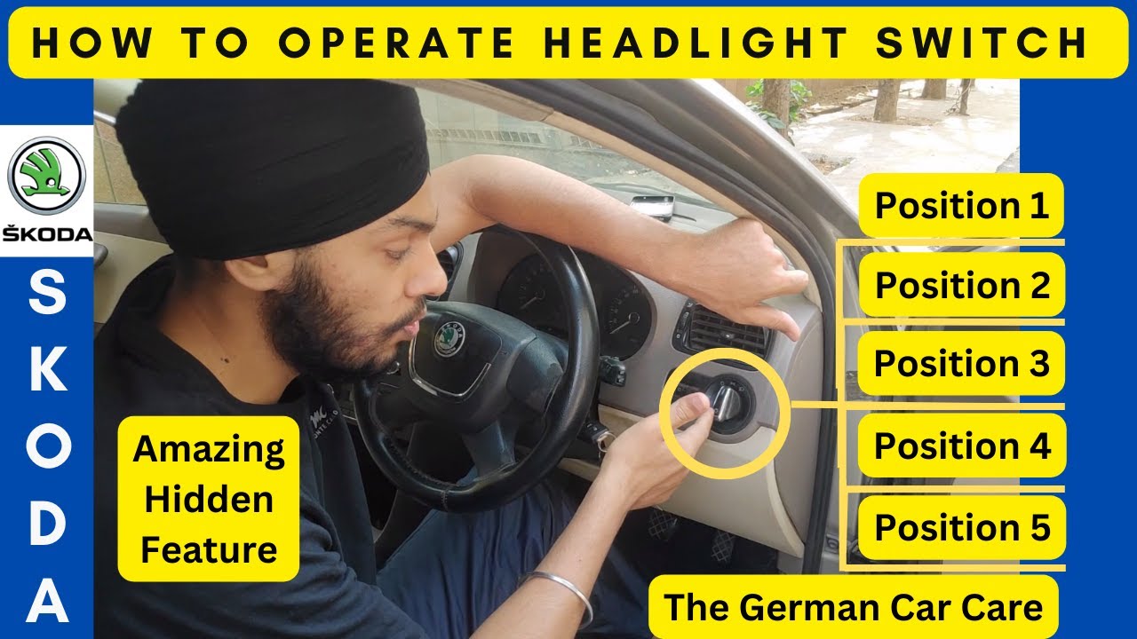 How to Operate Headlight Switch in Skoda Rapid, Superb, Octavia and VW Cars