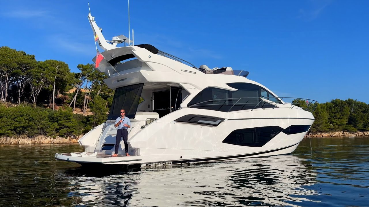 🚤 Sunseeker Manhattan 55 “Knot Nauti” | Full Yacht Tour & Walkthrough | Luxury Flybridge Motor Yacht