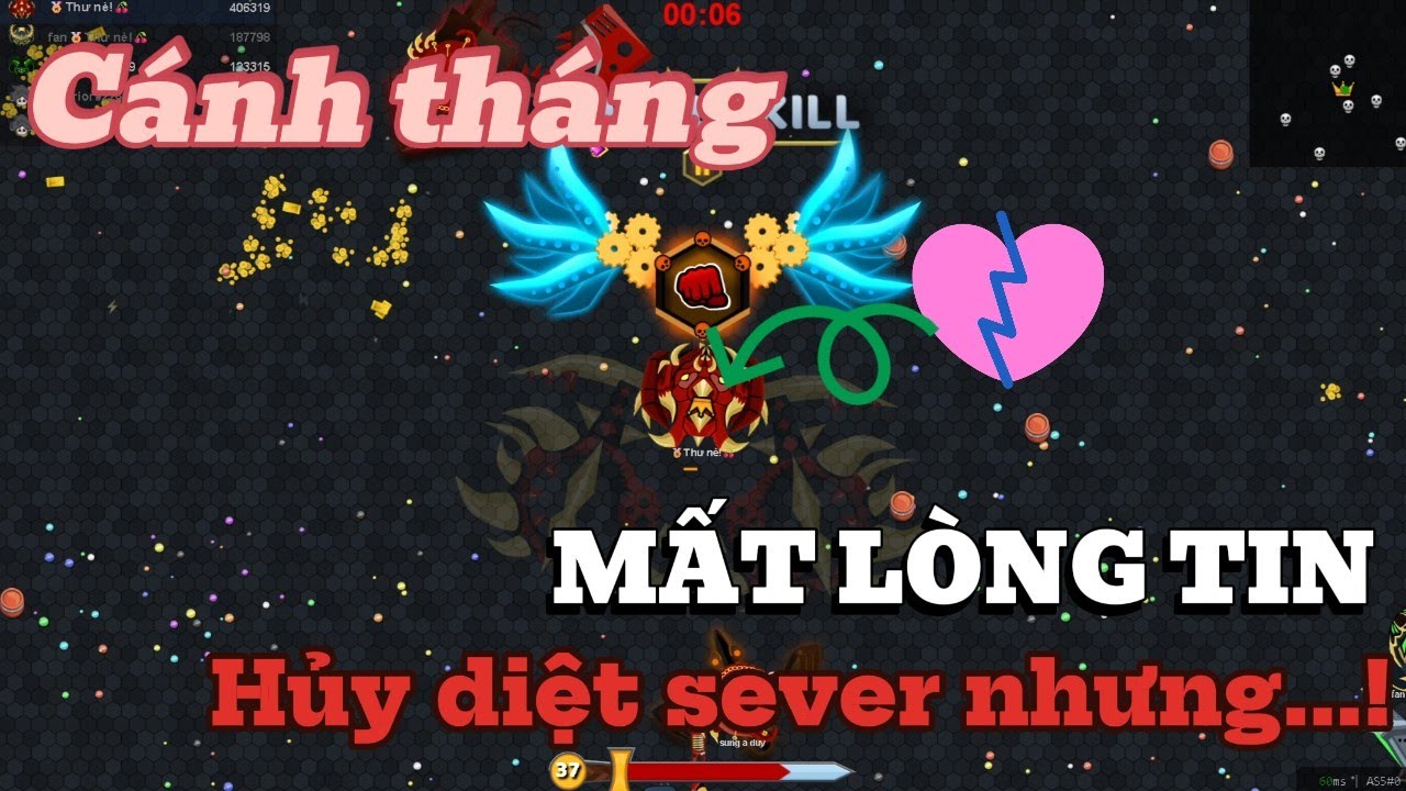 Evowars.io: Hủy diệt sever trên tay acc cánh tháng của Yiwie JQKA và cái kết đáng buồn!