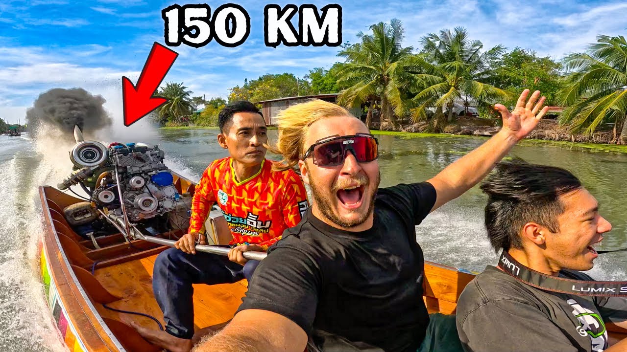 Racing Through Bangkok’s Canal’s On Turbo Longtail Boats!