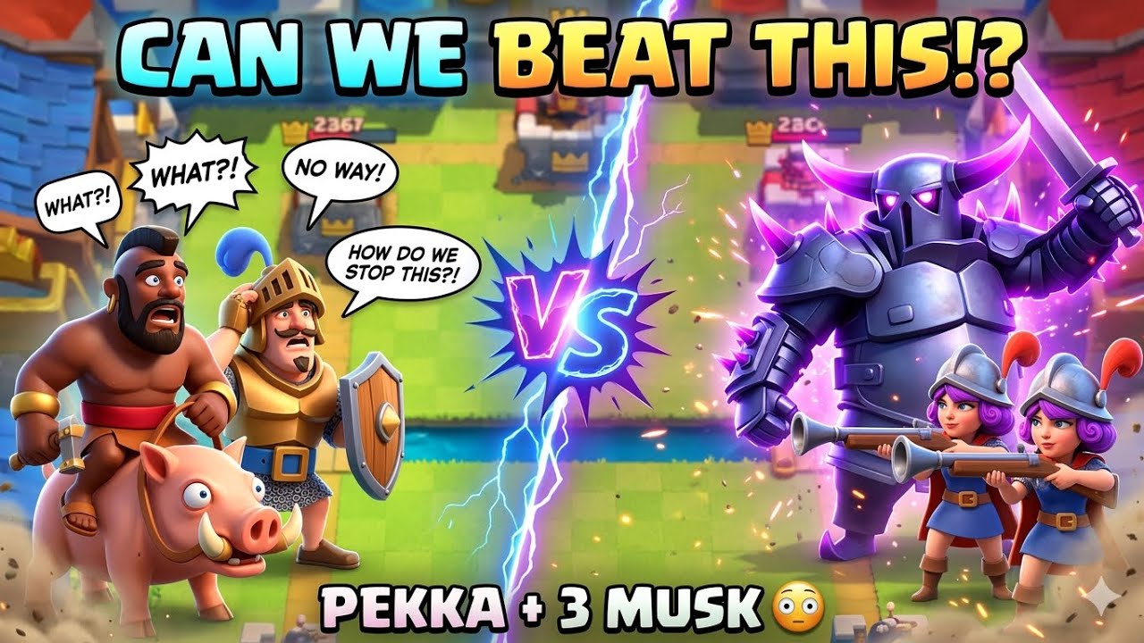 Can We Beat Pekka + 3 Musk !?? | Clash Royale | Trophy Road