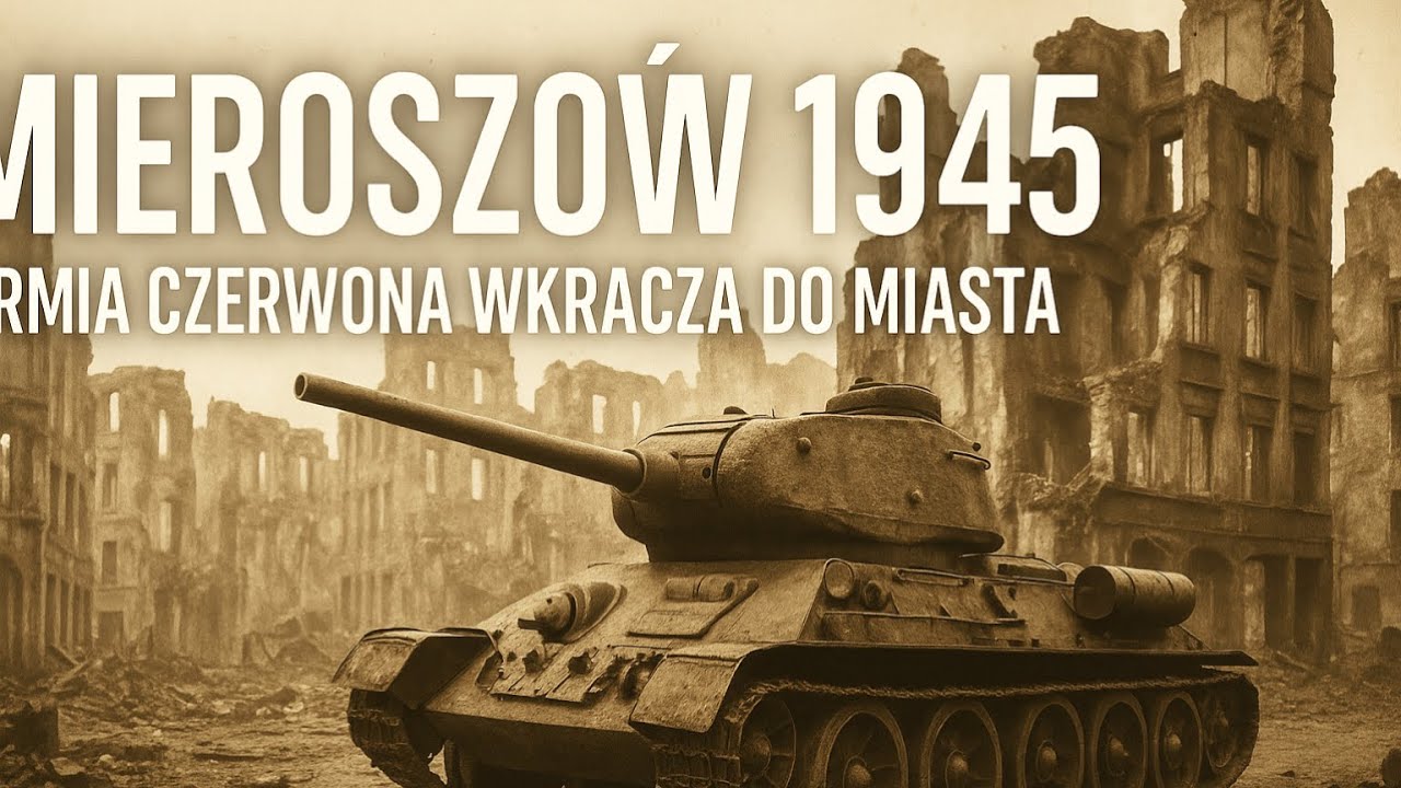 MIEROSZ&Oacute;W 1945 -ARMIA CZERWONA WKRACZA DO MIASTA.