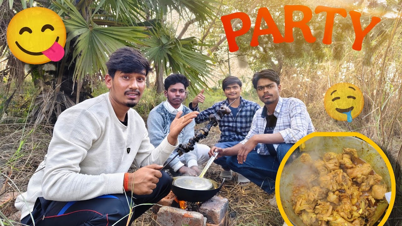 Chicken Party With friends in Jungle 🤤 #vlogs #trending 