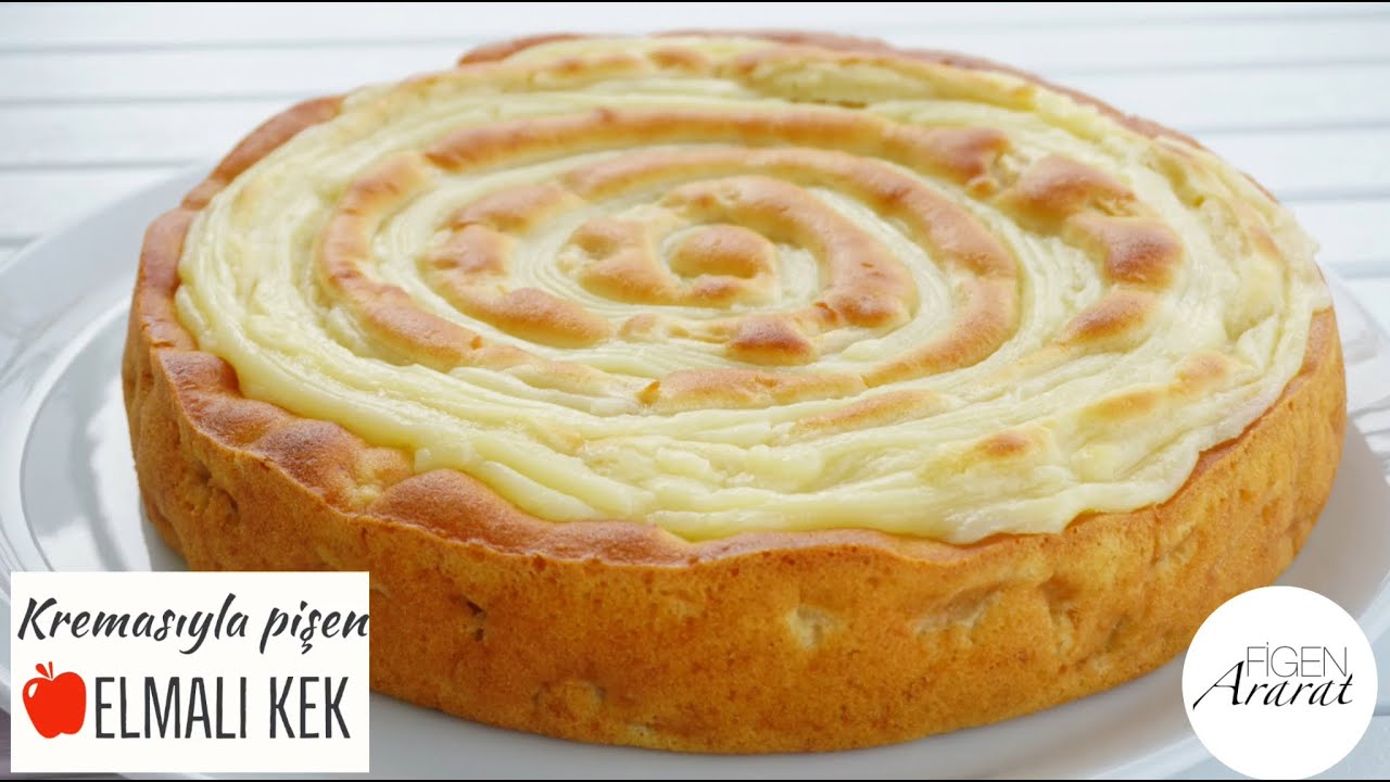 İnanılmaz lezzet! pasta gibi, Kremasıyla pişen elmalı kek /Figen Ararat