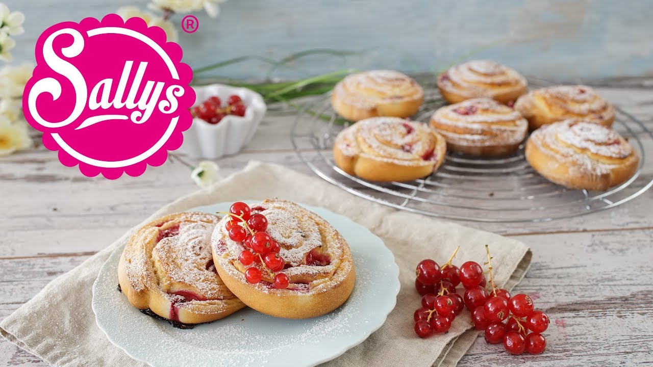 Vanillepuddingschnecken mit Johannisbeeren / Sallys Welt