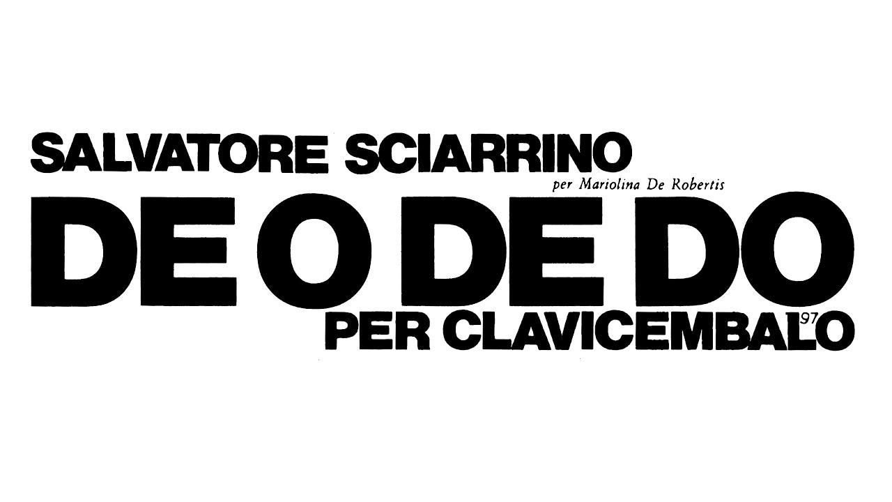 Salvatore Sciarrino - De o de do (1970) [with score]