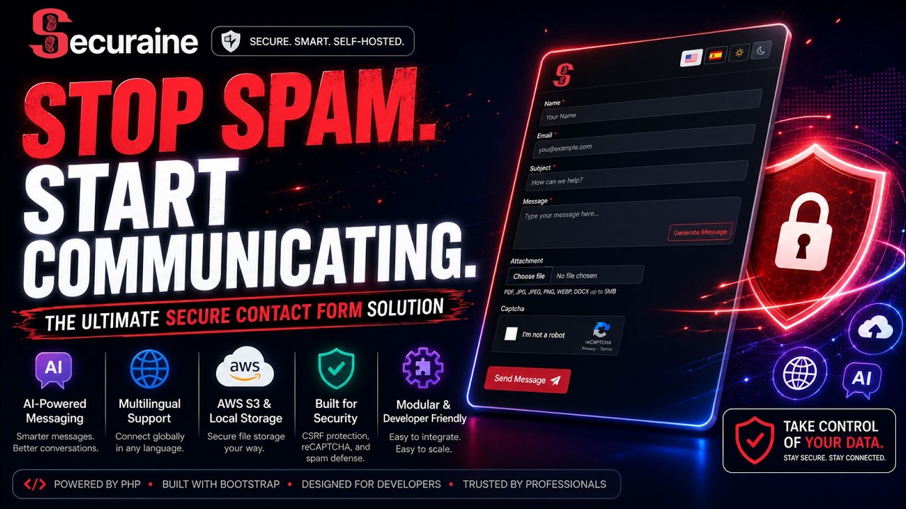 Stop Spam. Start Communicating. The Ultimate Secure Contact Form Solution