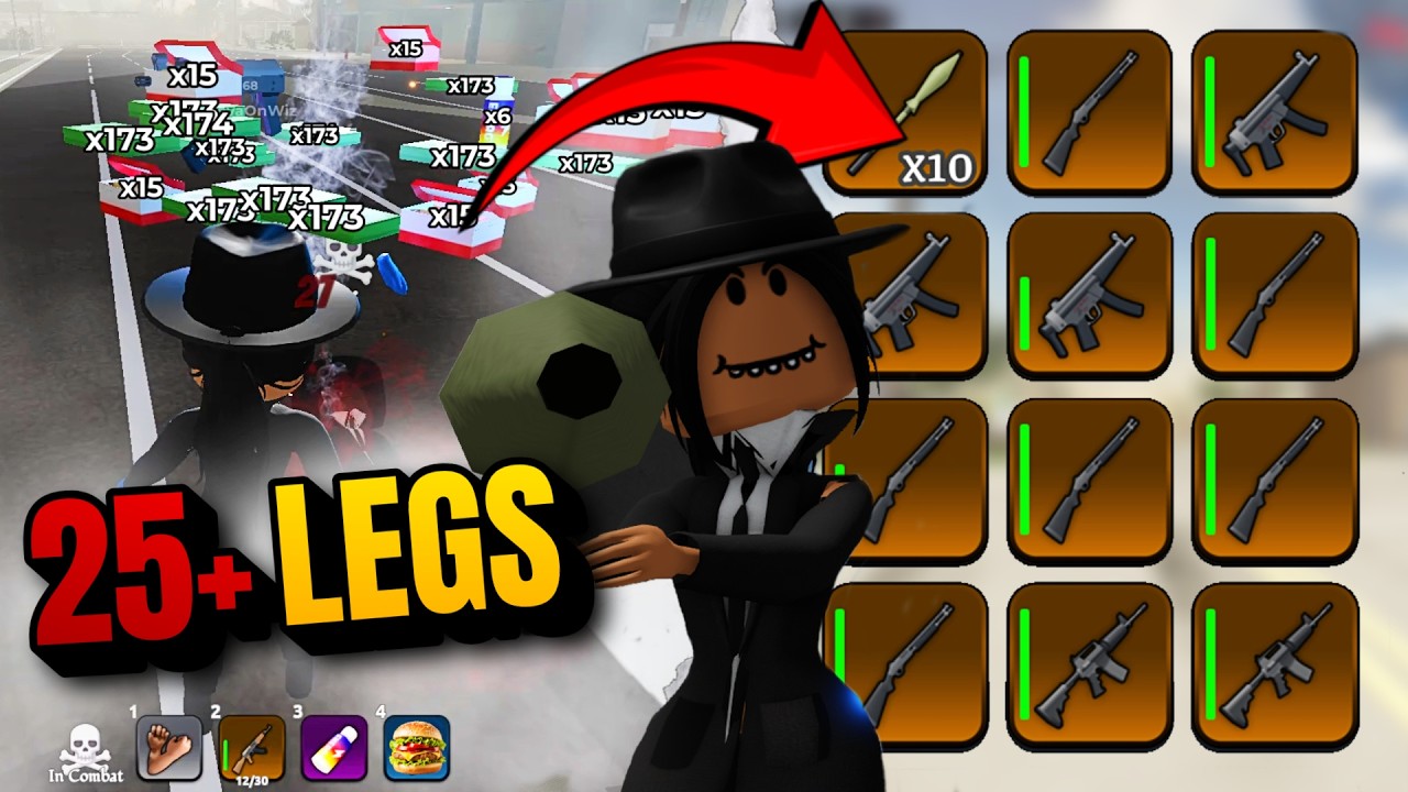 Stealing 25+ LEGENDARY Guns in Blockspin Roblox