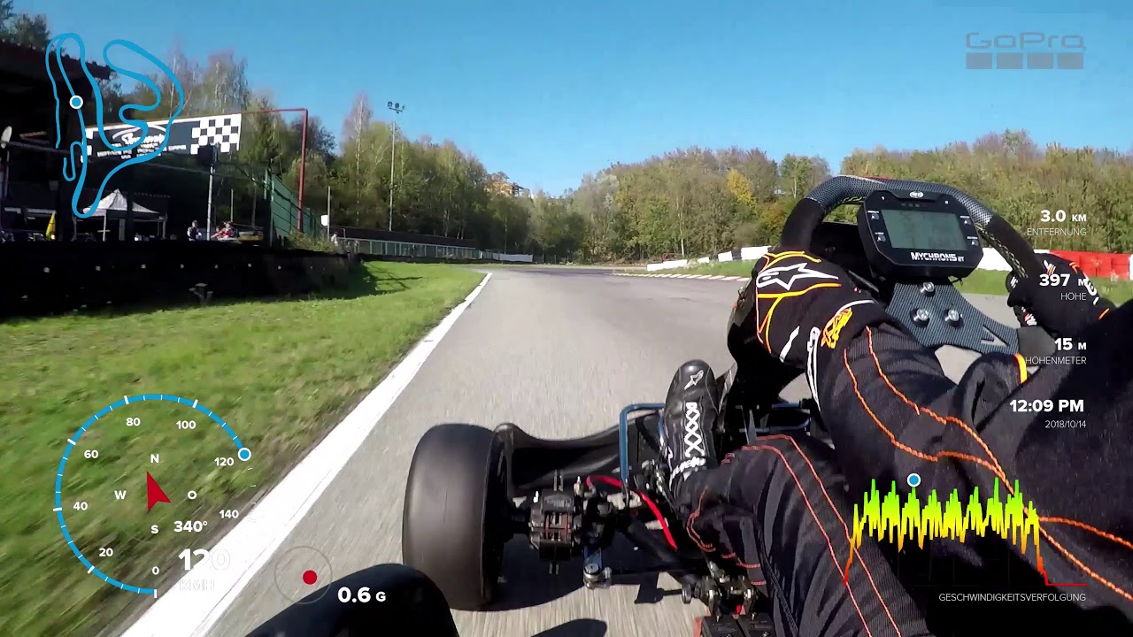Some laps with my CRG TM K9c in Ampfing shifter kart telemetry GoPro Hero 5 [4K]