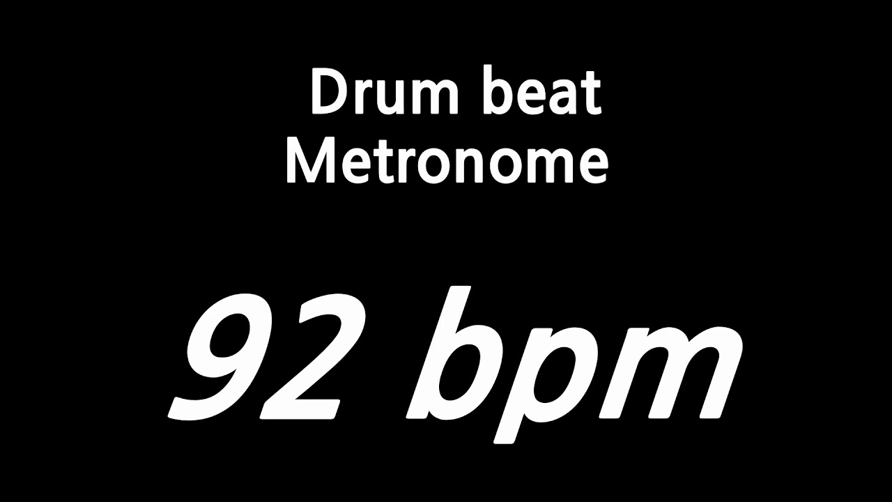 92 bpm metronome drum