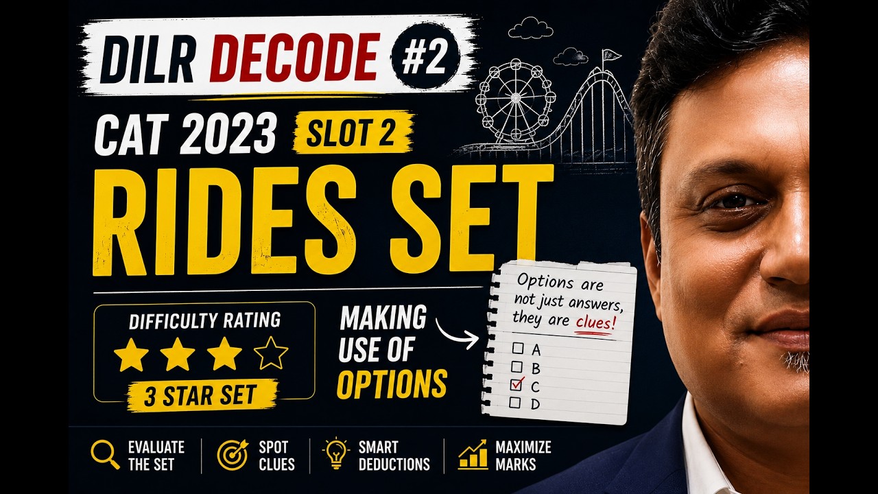 CAT DILR #2 | This 3/4⭐ CAT 2023 Set (Rides) Can Be Cracked Using the Options!
