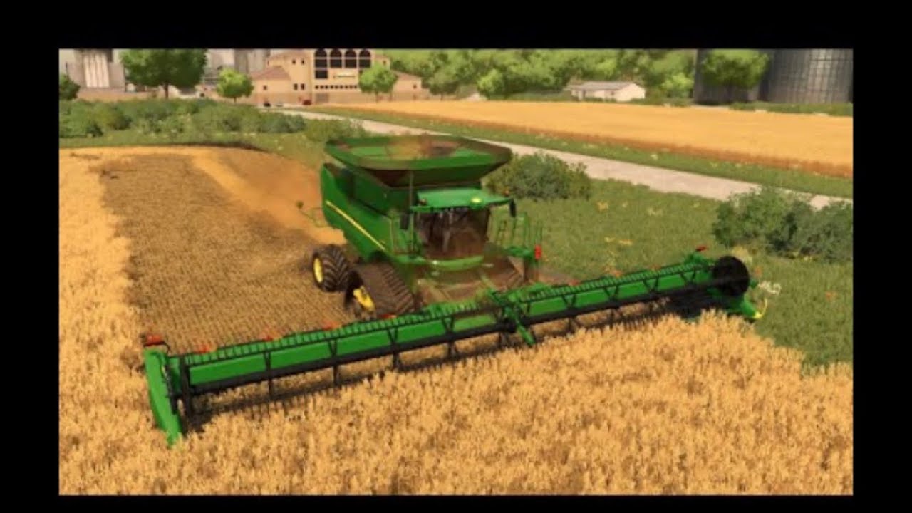 Harvesting Wheat On The Farm Sim