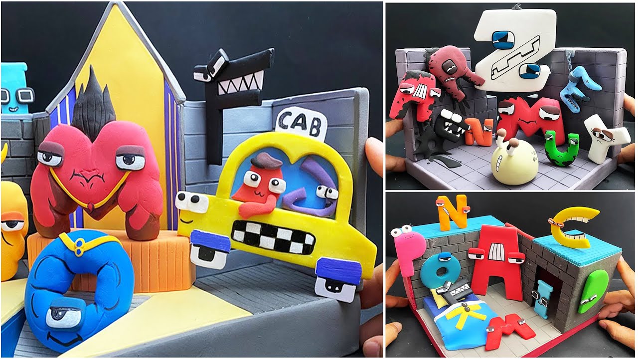 Making Alphabet Lore Rooms COMPILATION / Alphabet Lore clay @MikeSalcedo​