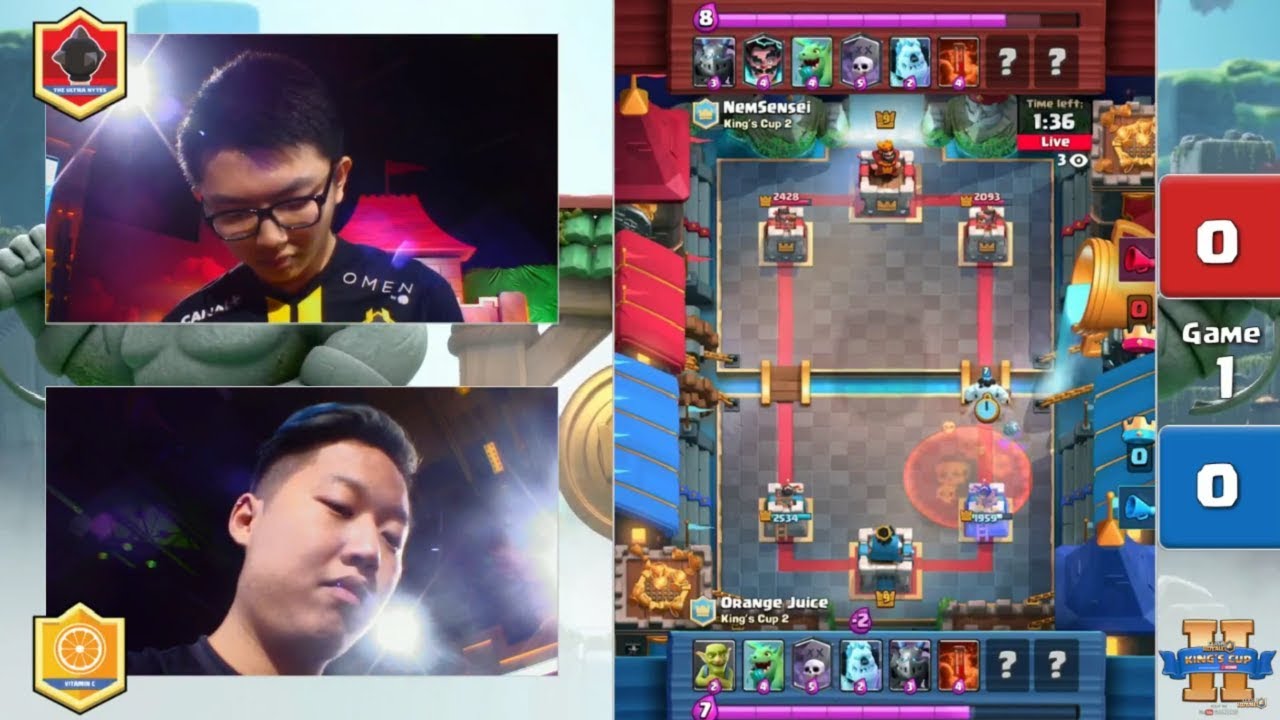 Orange Juice VS Nemsensei | Clash Royale King&rsquo;s Cup 2017 - $200,000 Clash Royale Tournament - Day 2