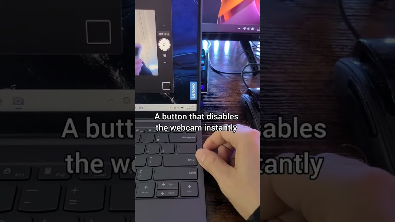 Every laptop should have this feature! Camera privacy shutter button #laptop #techtips