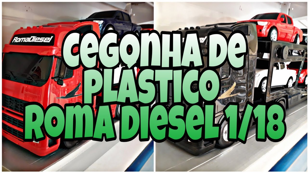 Volvo FH carreta Cegonheira - Miniatura 1/18 de plástico