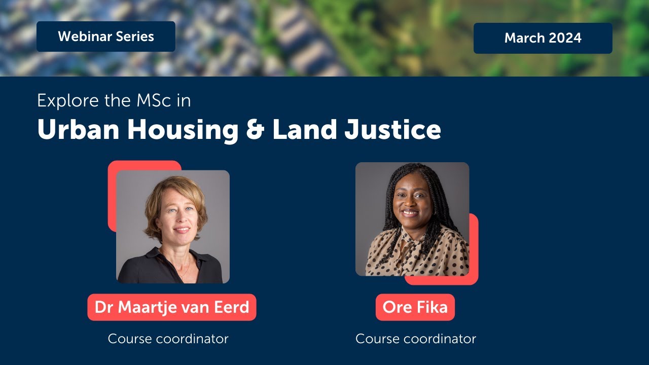Urban Housing & Land Justice Master Track | IHS Webinar