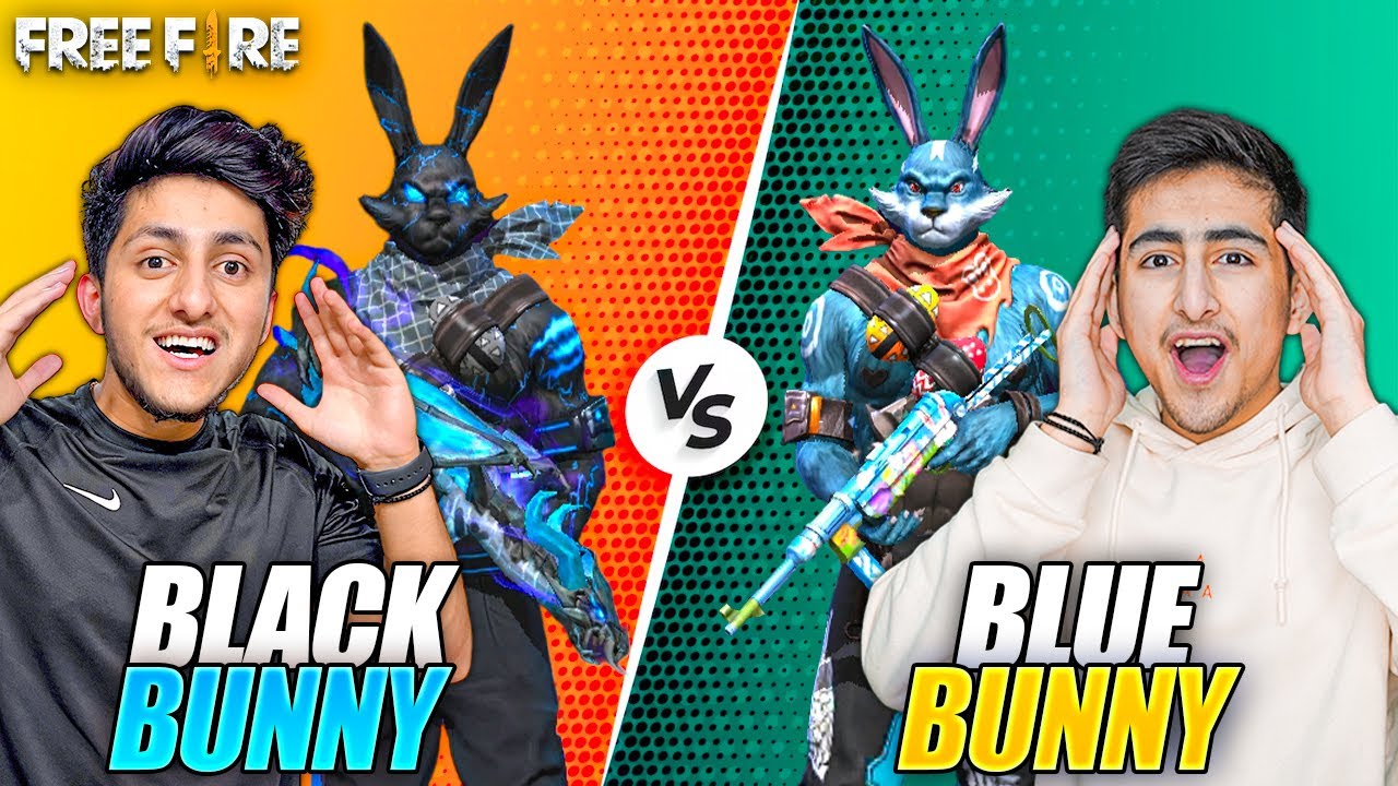 BLACK BUNNY VS BLUE BUNNY 1 VS 1 OP GAMEPLAY - GARENA FREE FIRE