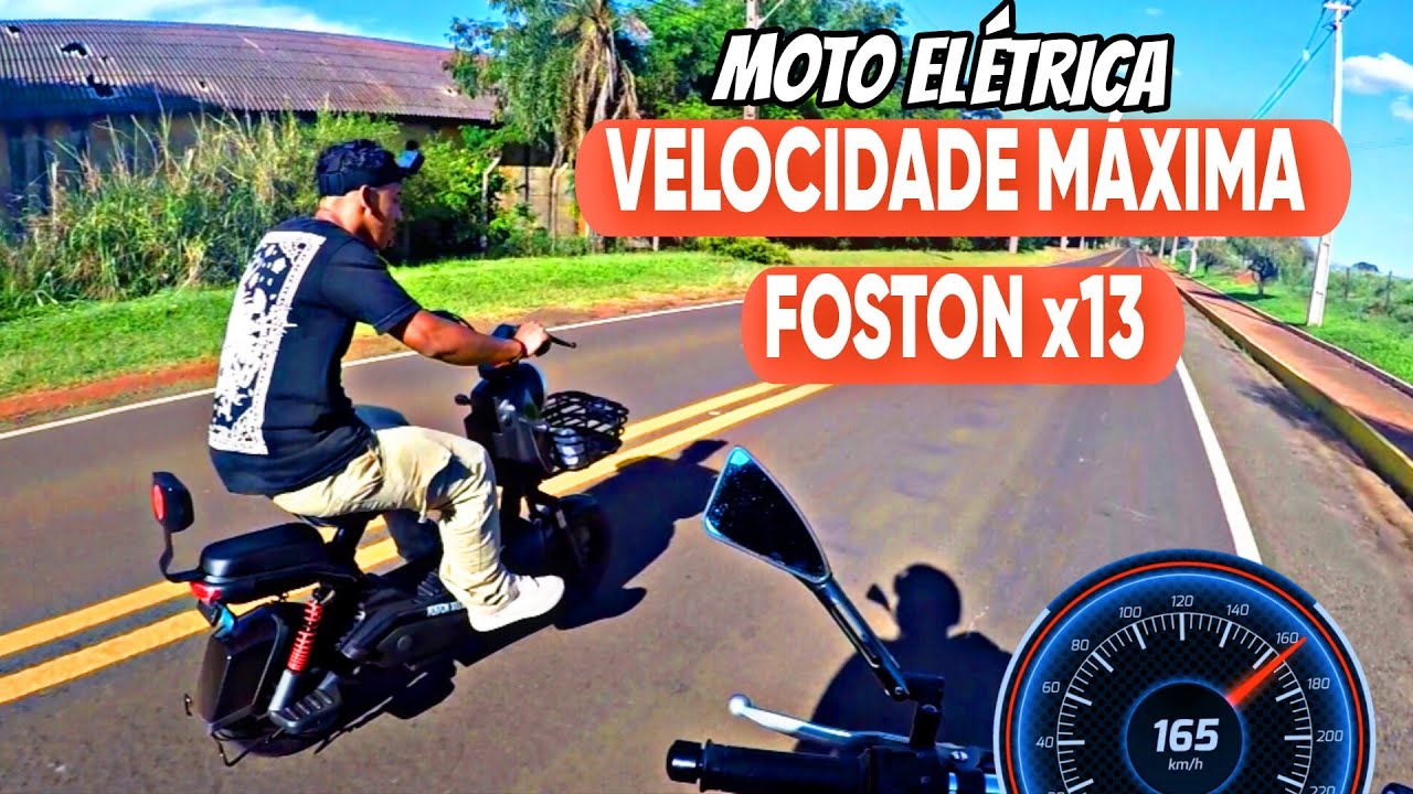 VELOCIDADE MÁXIMA DA MOTO ELÉTRICA FOSTON X13 MAX ! DESBLOQUEADA?